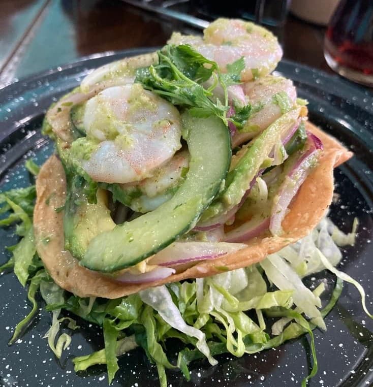 Tostada de Aguachile Verde