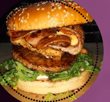 Burger Carne y Pollo + Papas Francesas+Pepsi 400ml