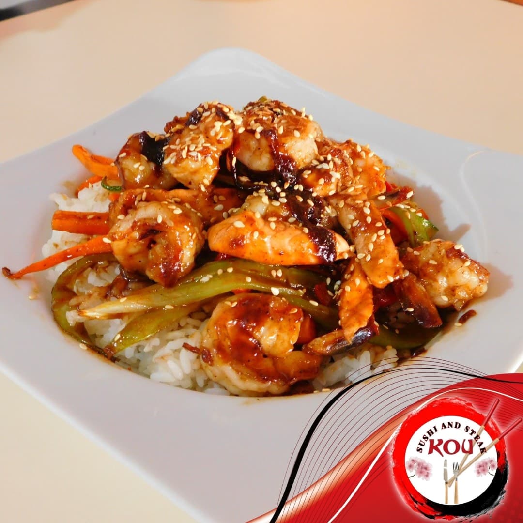 Teriyaki con Camarón