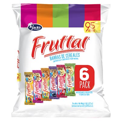 Barras de Cereal Frutal Jacks Bolsa 6 Pack