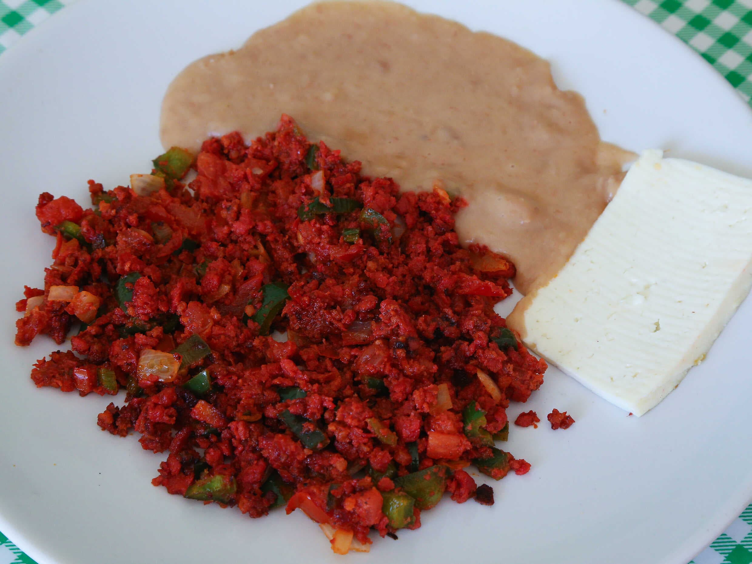 Chorizo con verdura