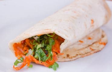 TACO AL PASTOR CON TORTILLA DE HARINA + REFRESCO