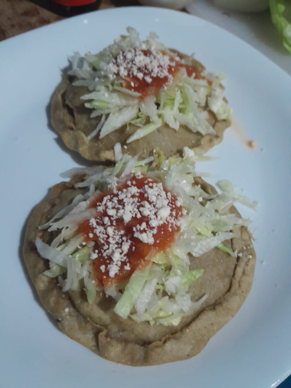 Panuchos de papa con pollo