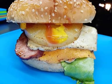 Combo burger mango habanero