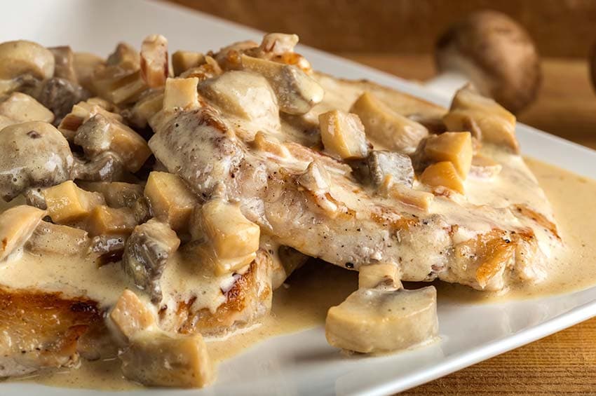 Filete de Pollo en Salsa de Hongos