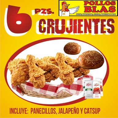 6 Piezas Crujientes