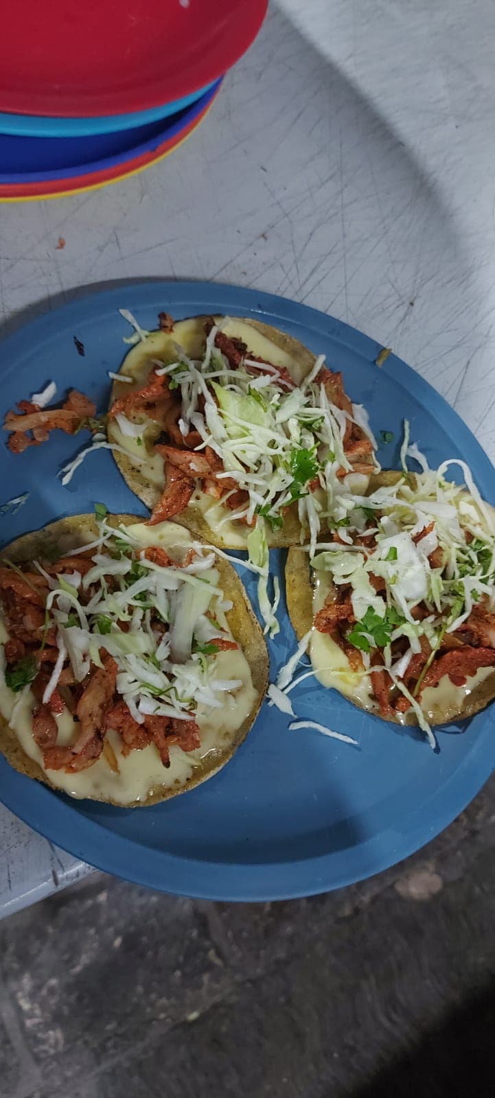 Tacos de Maíz con Queso (Pastor Frito)