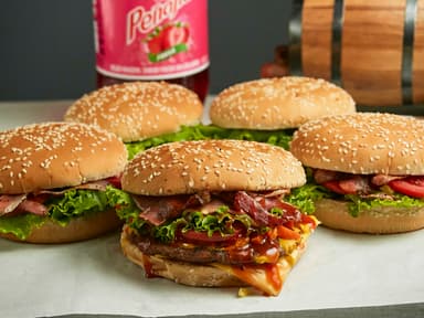 5 Hamburguesas BBQ + Refresco de 2 Lts