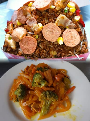 Arroz Paisa Caja Mediana + Chop Suey