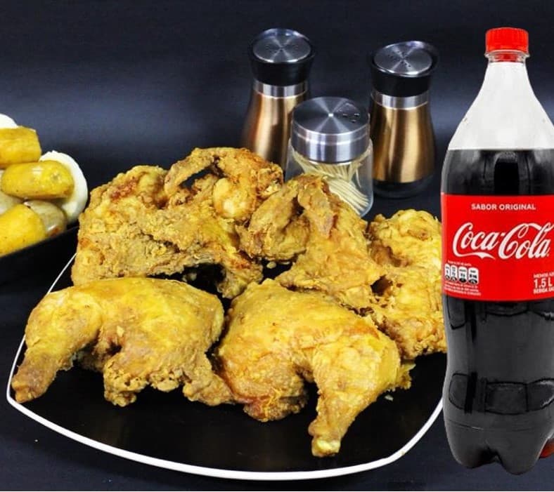 Pollo Entero Apanado + Gaseosa 1.5Lts
