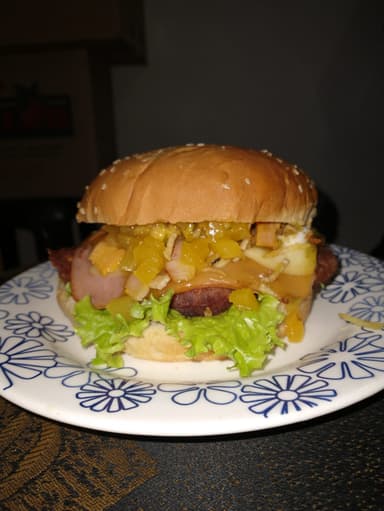 Hamburguesa Hawaiana.