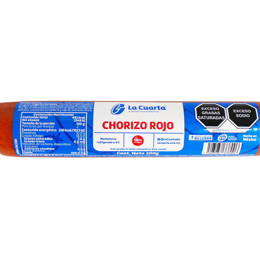 CHORIZO ROJO EN TRIPA LA CUARTA 200g