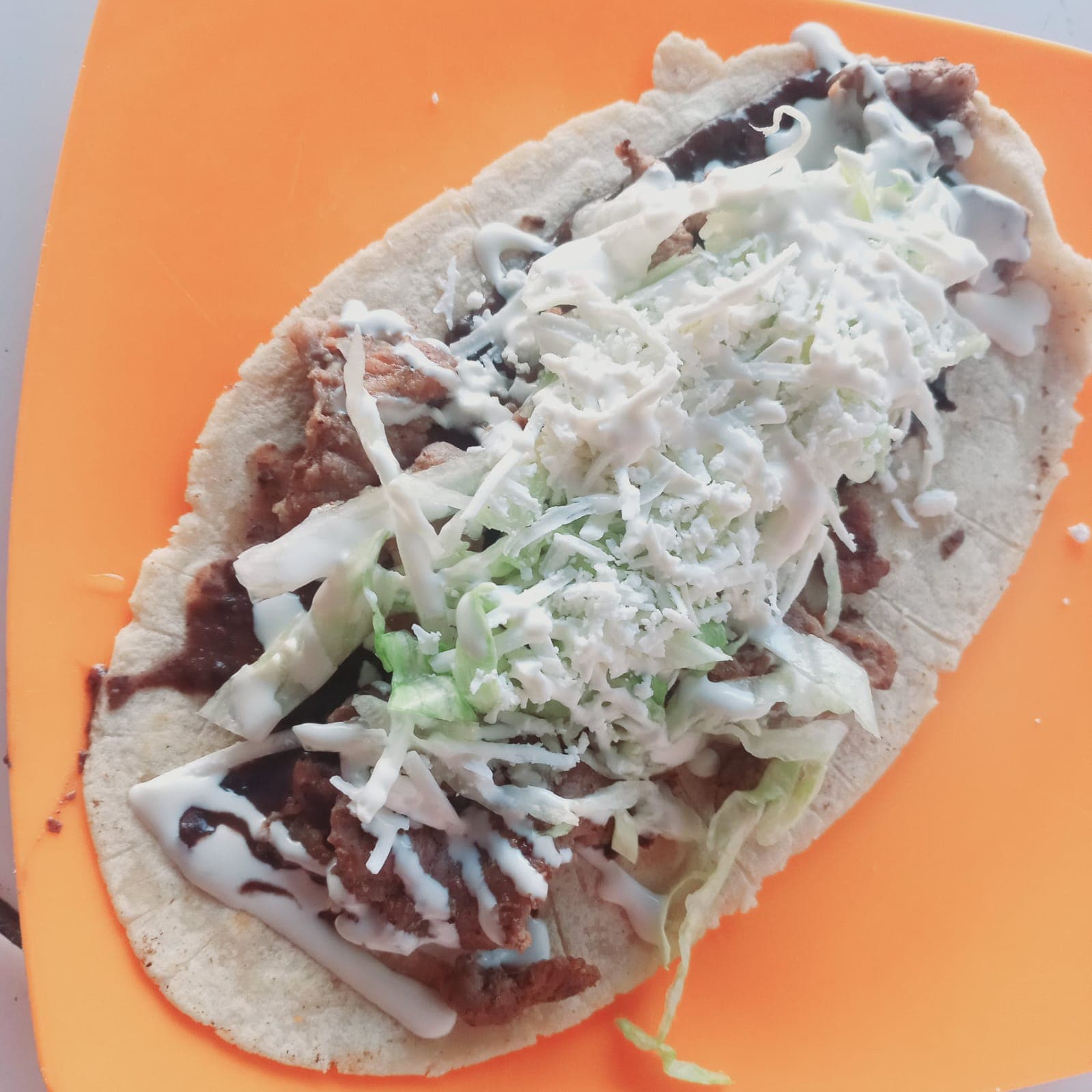 Huarache de Guisado de Milanesa