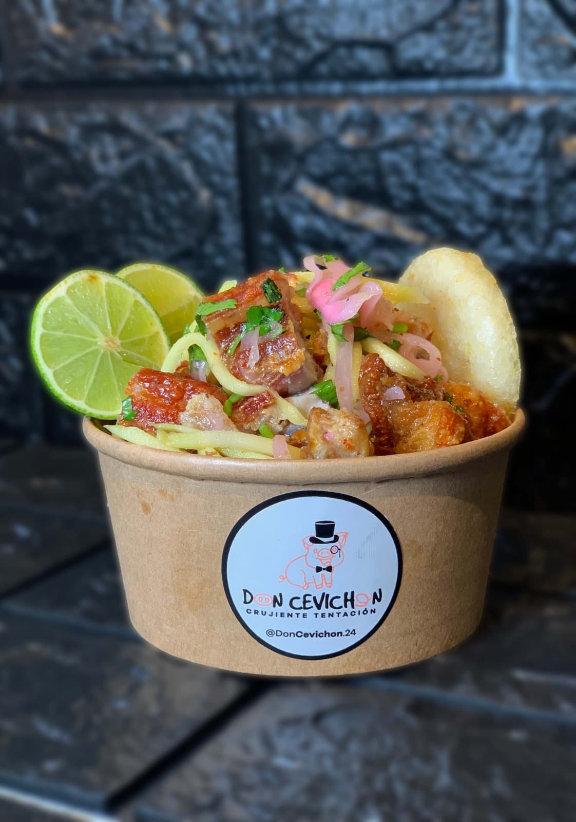 Ceviche de Chicharrón ahumado