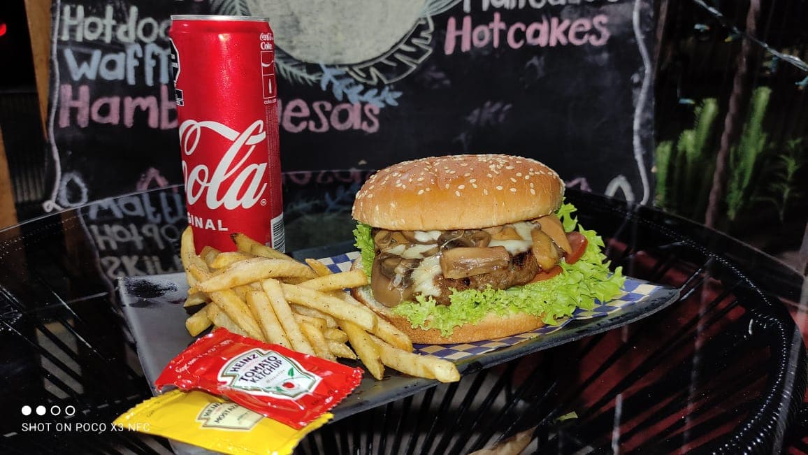 Harmburguesa Morbida+ Papas + Coca Cola 355ml