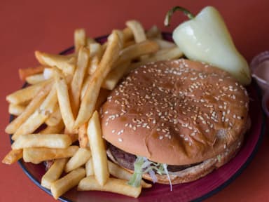 Hamburguesa Pollo Con Papas