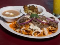 Chilaquiles arrachera