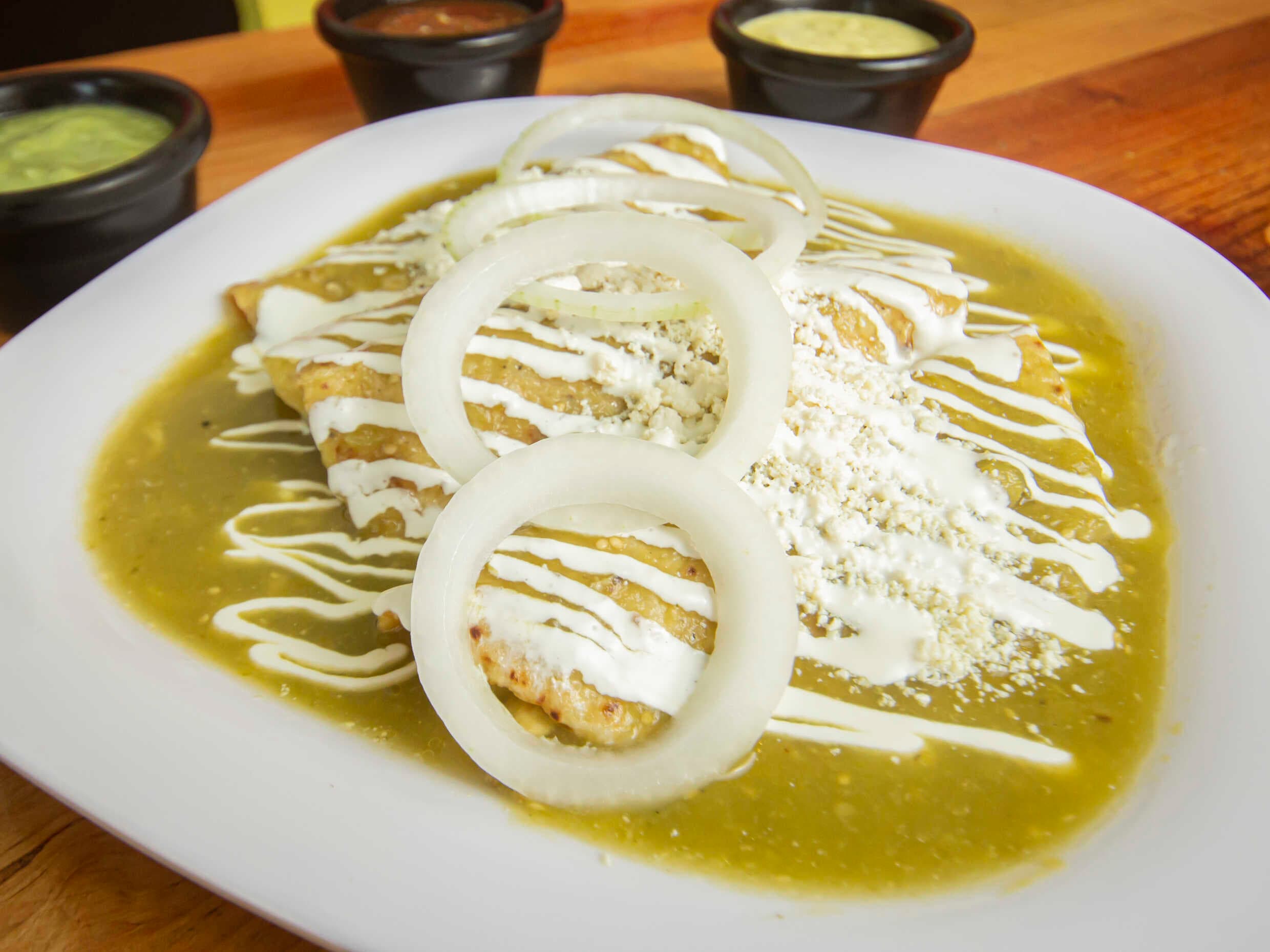 Enchiladas Verdes.