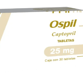 Ospil Captopril 25 mg 30 Tabletas