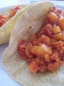 Taco de Papas con Chorizo