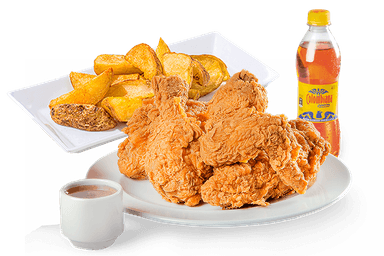 Combo Medio Pollo Apanado.