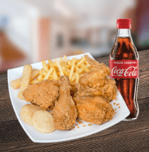 Medio Pollo + Papas + Gaseosa Litro
