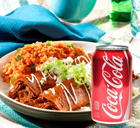 Enchiladas de Queso + Coca Cola 350 Ml