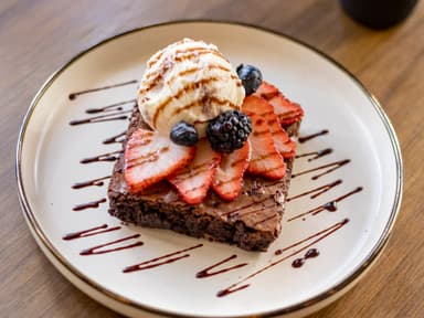 Brownie con Helado