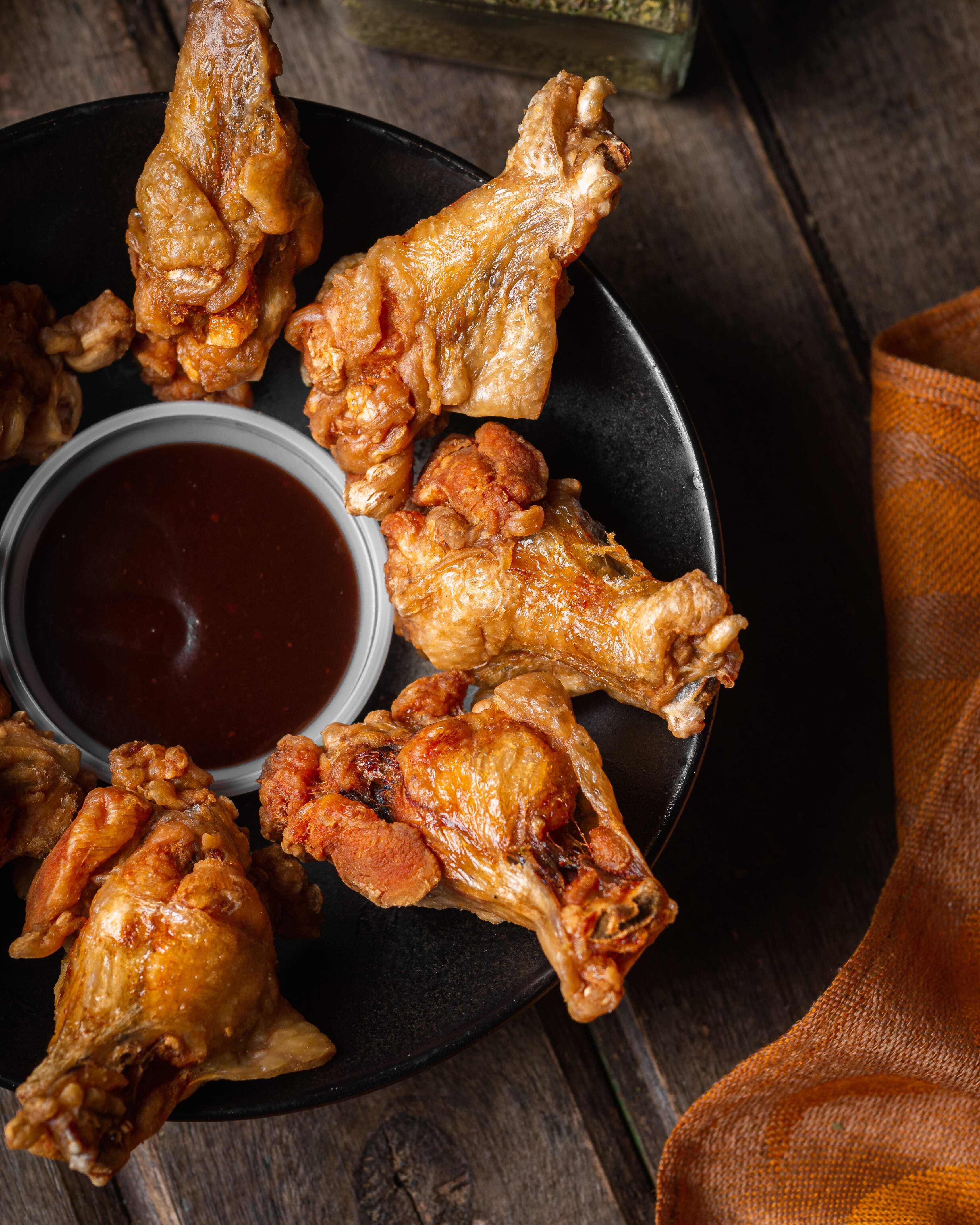 Wings 6 uds + papas fritas