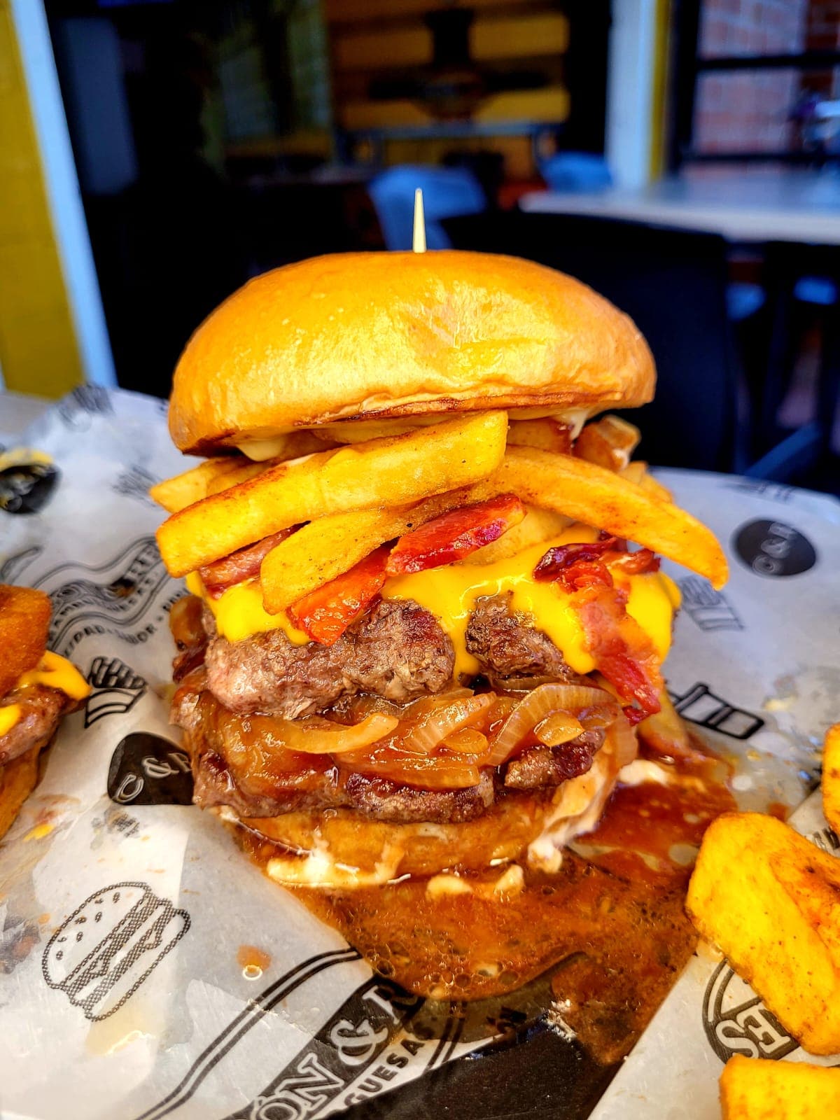 Combo Hamburguesa New york doble + Papas