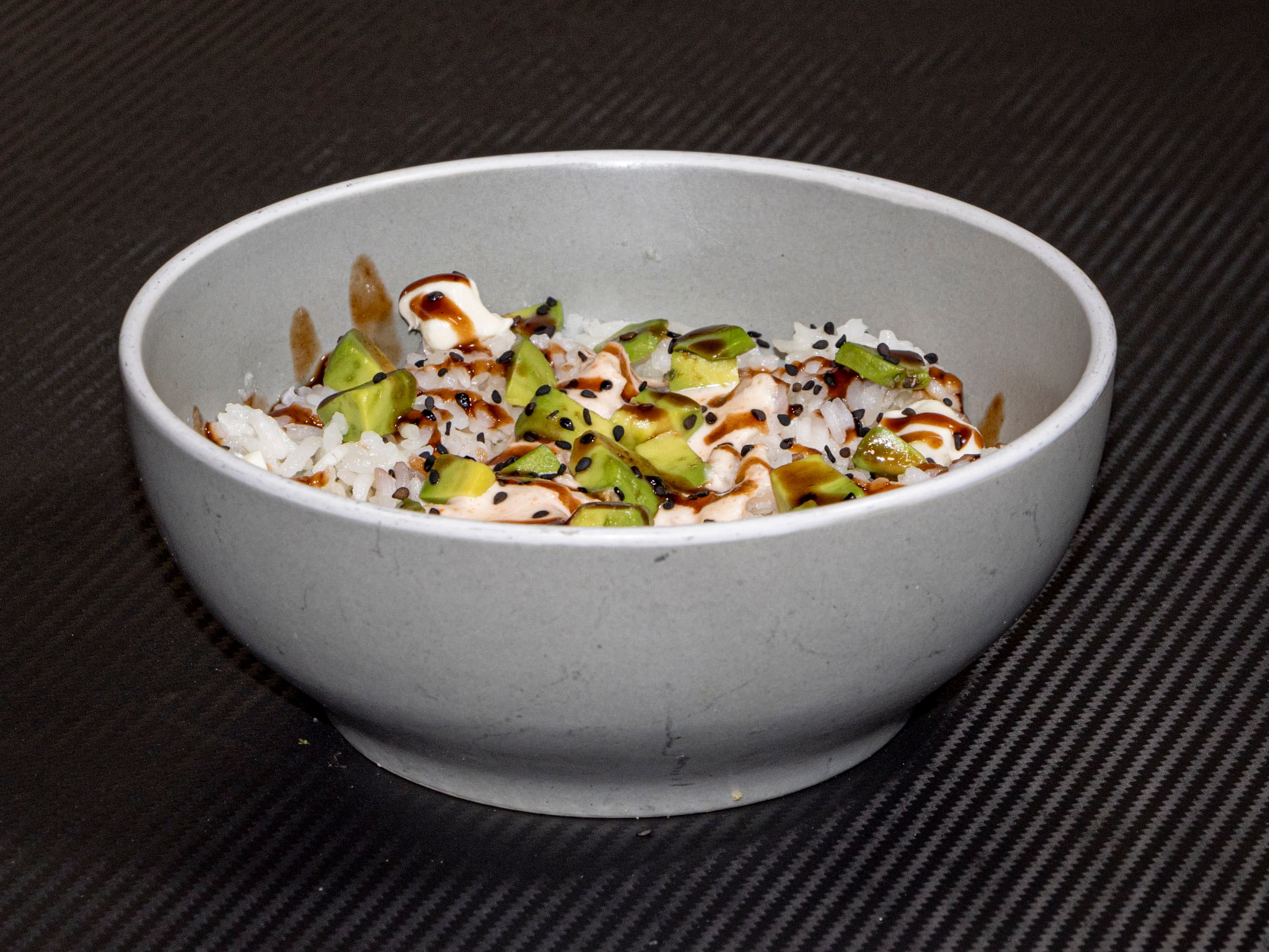 Arroz Blanco al Vapor Aguacate, Queso y Tampico