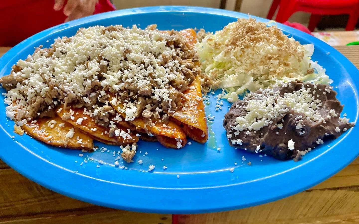 Enchiladas Orden 5 Piezas con Bisteck
