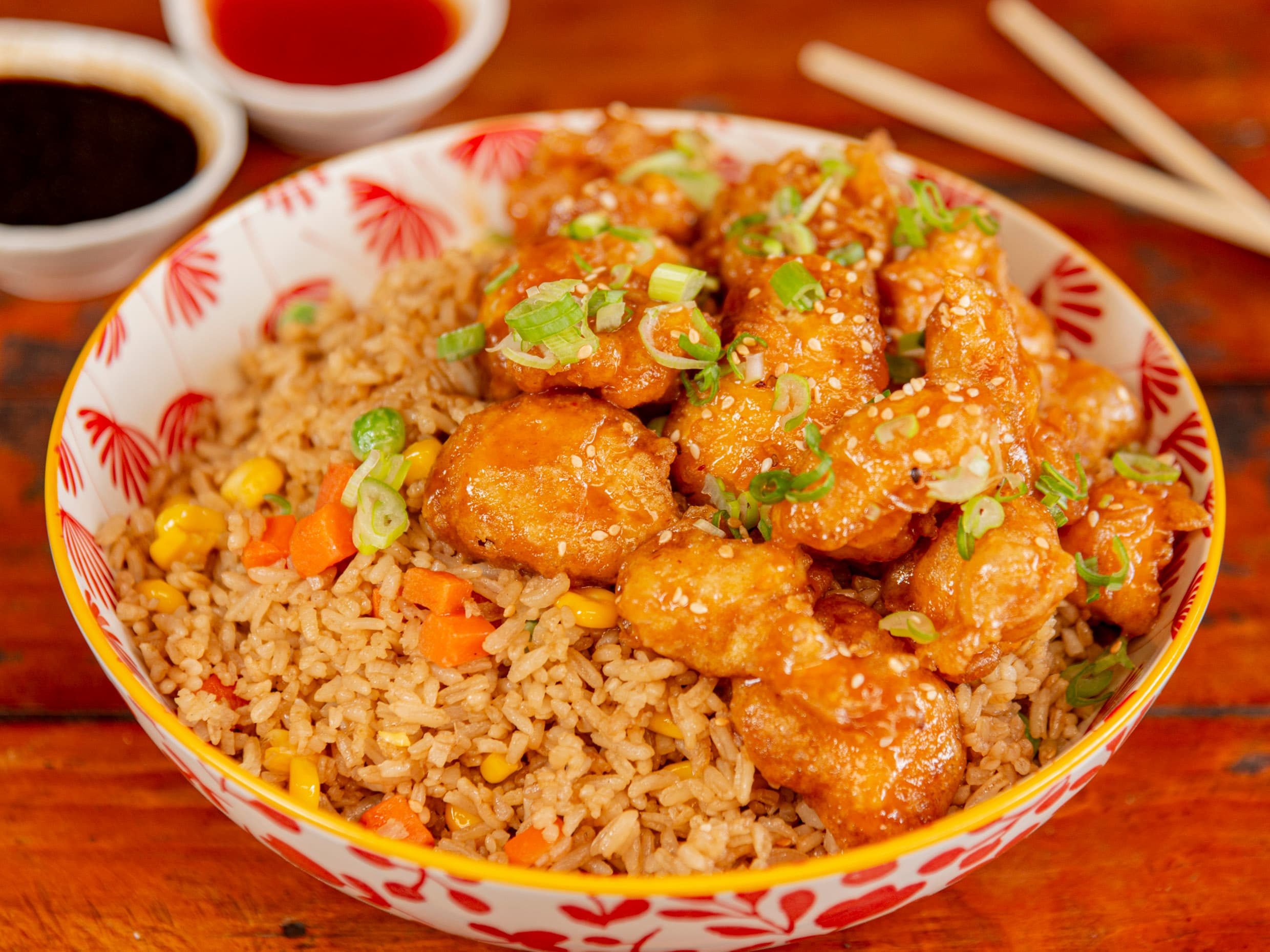 Combo Pollo a la Naranja + Arroz al Wok