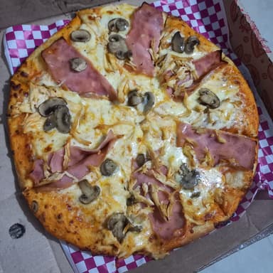 Pizza 4 Porciones+ Gaseosa 250 ml