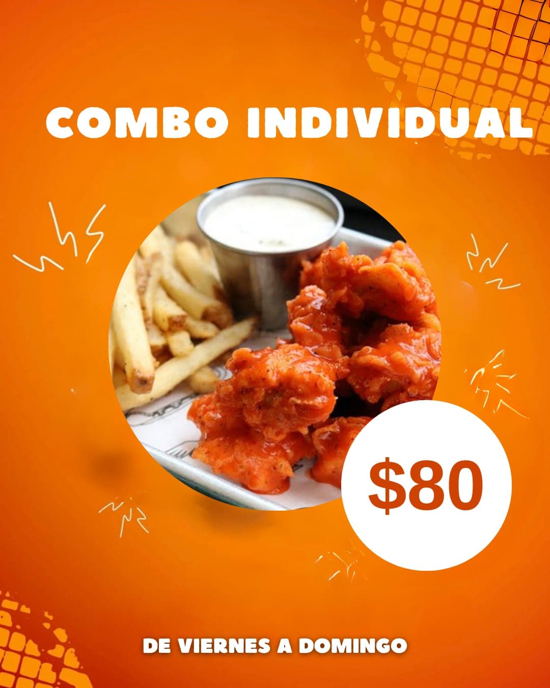 Combo Individual Promo Viernes Sabado y Domingo