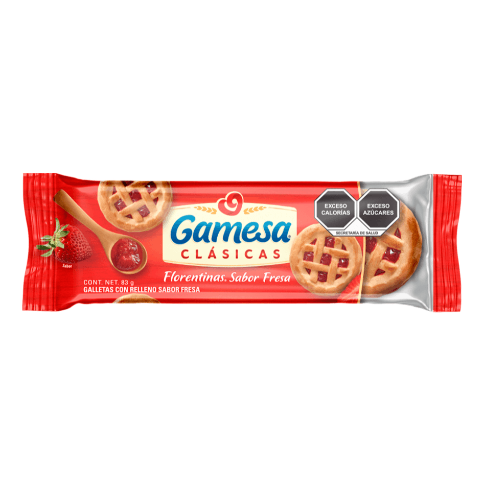 GAMESA FLORENTINAS SABOR FRESA 83 g