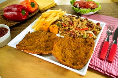 Arroz Mixto con Chuleta de Cerdo