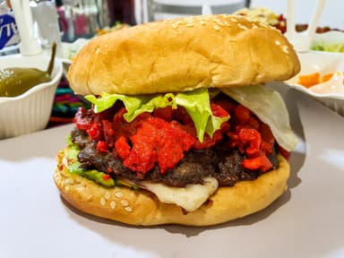 Hamburguesa Doble con Trompo