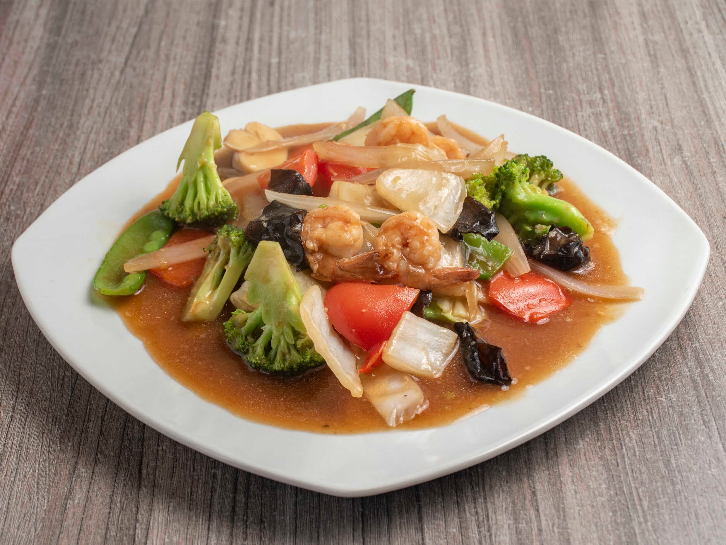 Langostinos con Verduras