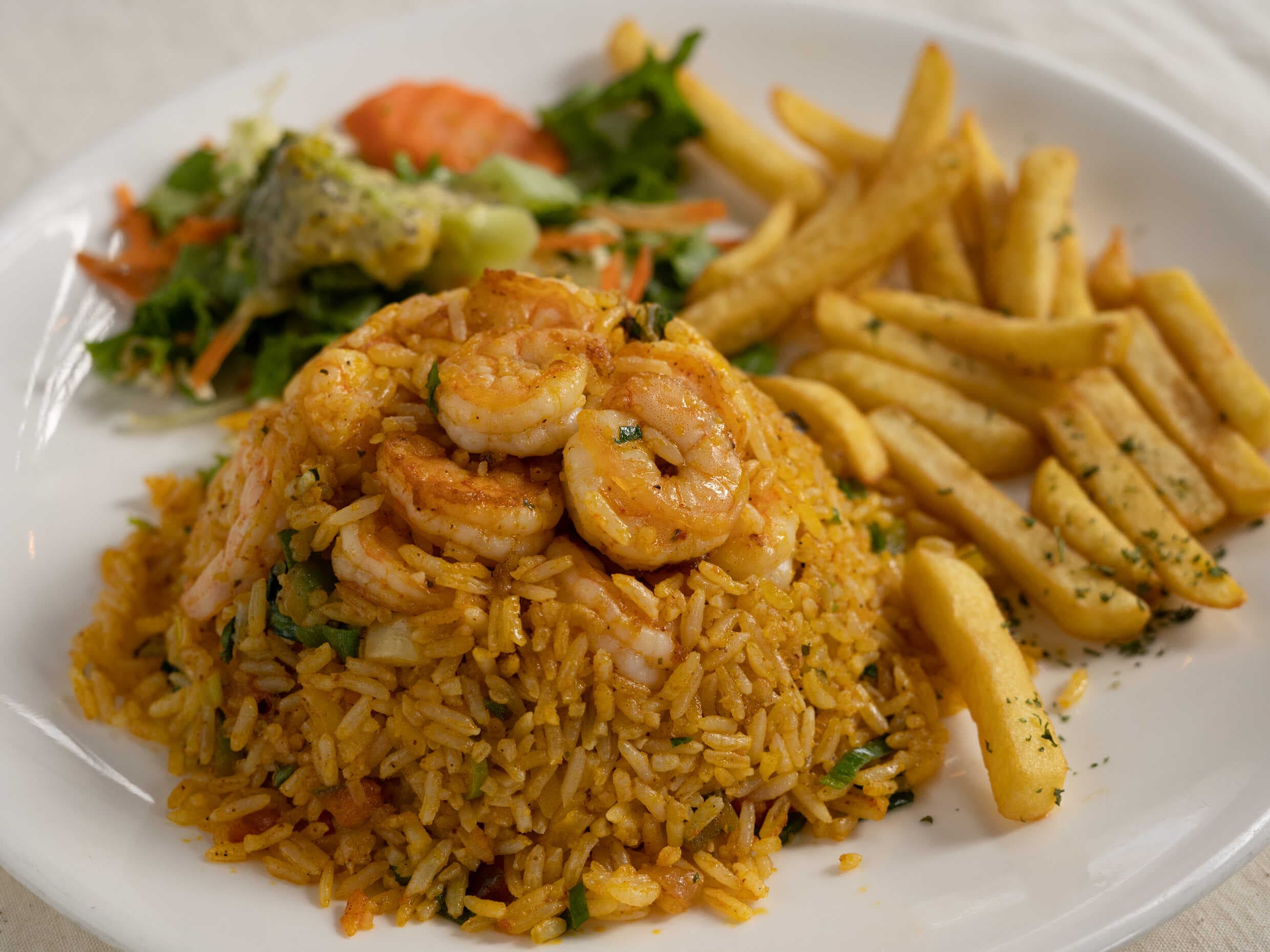 Camarones con Arroz Plato