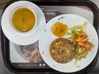 Chaufa de pollo o cerdo