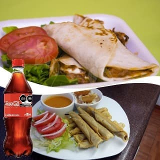 Combo-2 orden tacos dorados+2 burros de chicharr+2