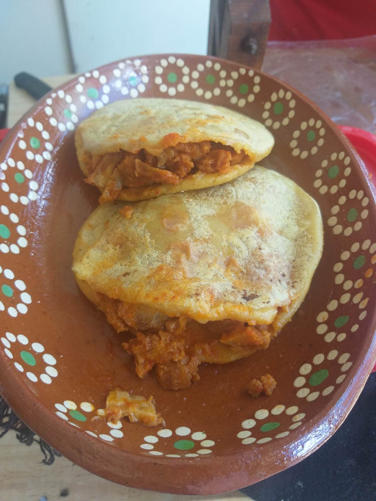 GORDITA DE PAPA con chorizo