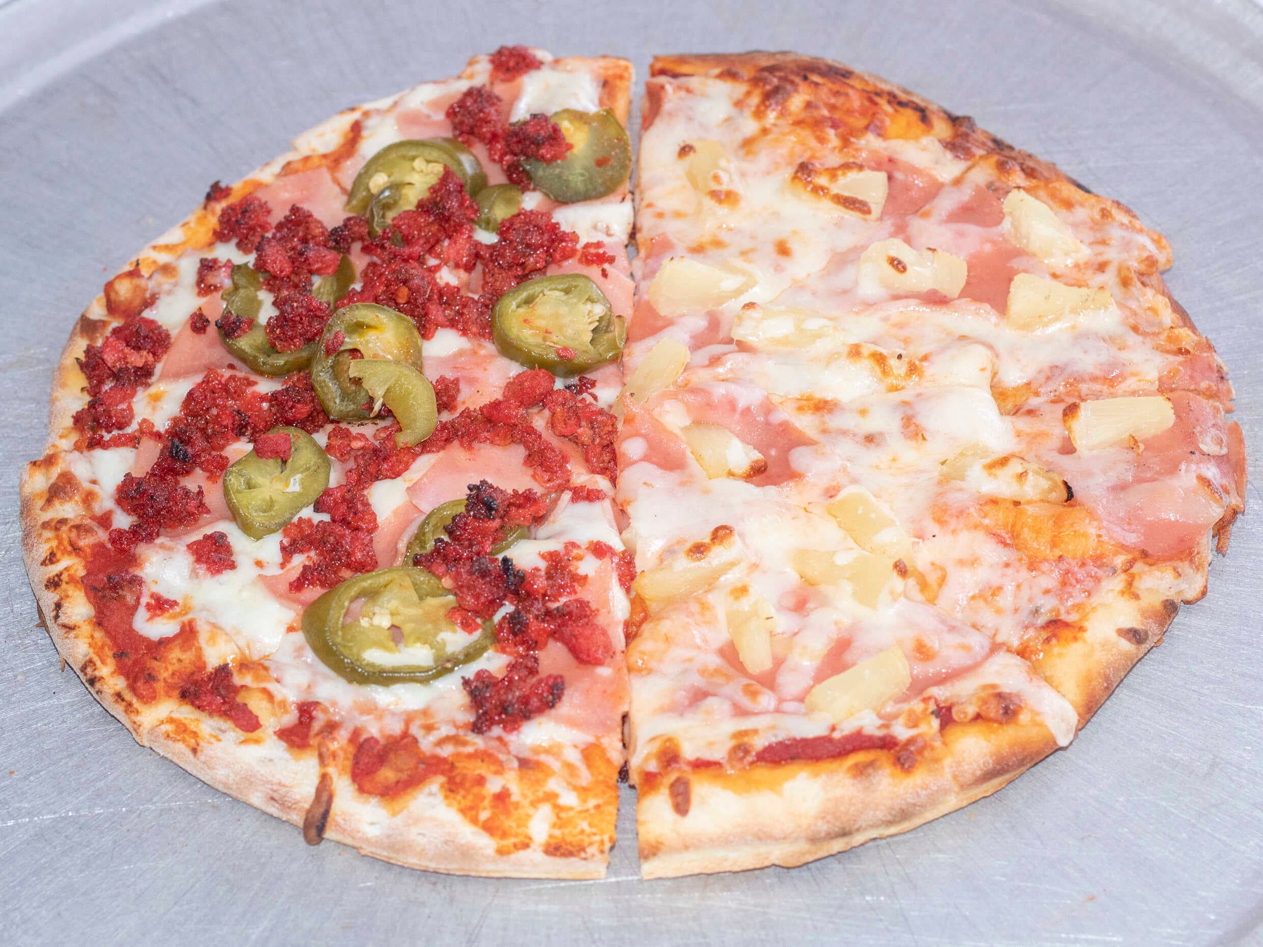 Pizza Grande 14 Pulgadas Méxicana & Hawaiana