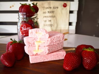 Paletta de Fresa crema rellena de Lechera