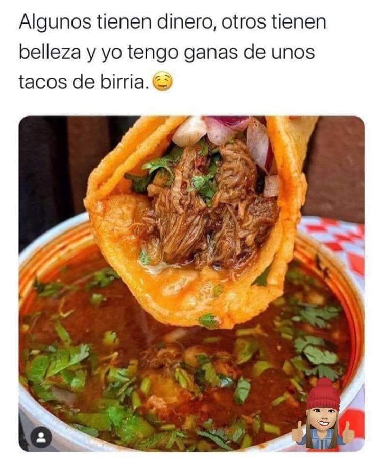 2 Tacos de Birria + Media orden de Birria