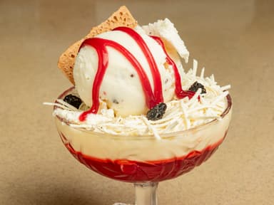 Gelatina con Crema Queso y Helado