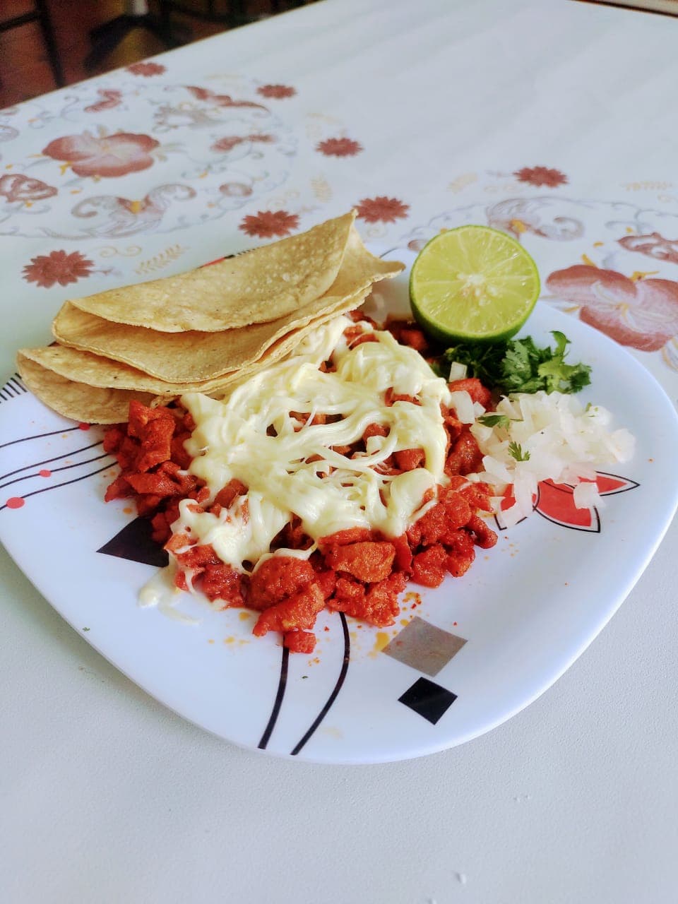 Charola de Carne con Queso Sencilla