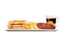 Combo. Pancakes Deluxe con Salchicha