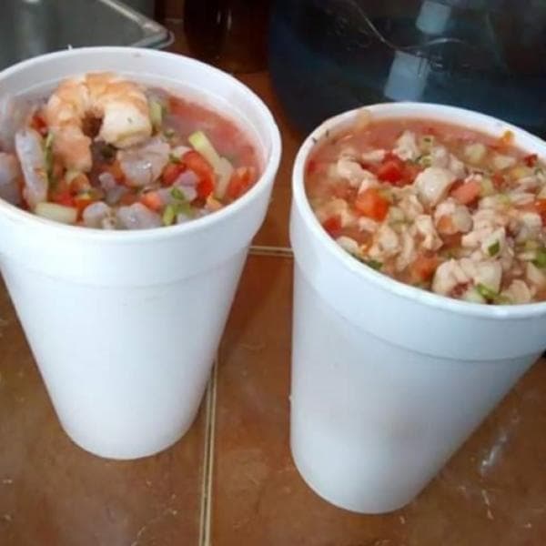 1/2 Litro Ceviche Camarón Cocido